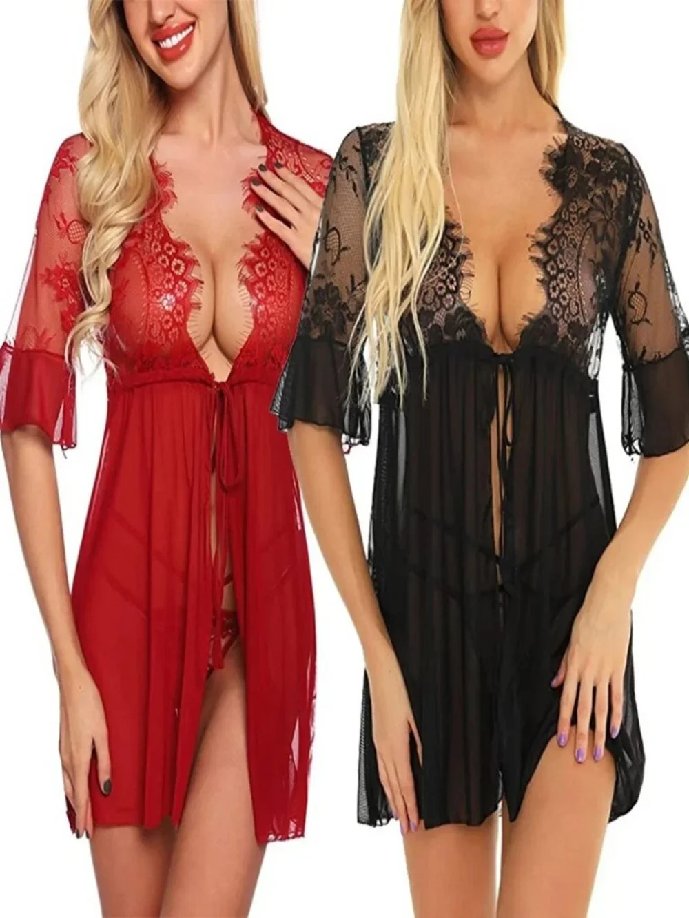 Women's Sexy-Lingerie Babydoll Sleepwear Underwear Lace Dress Nightwear